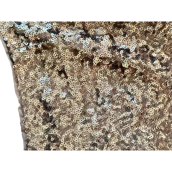 Cache Women's Gold Sequin Mini Skirt Size 12 - Picture 3 of 8